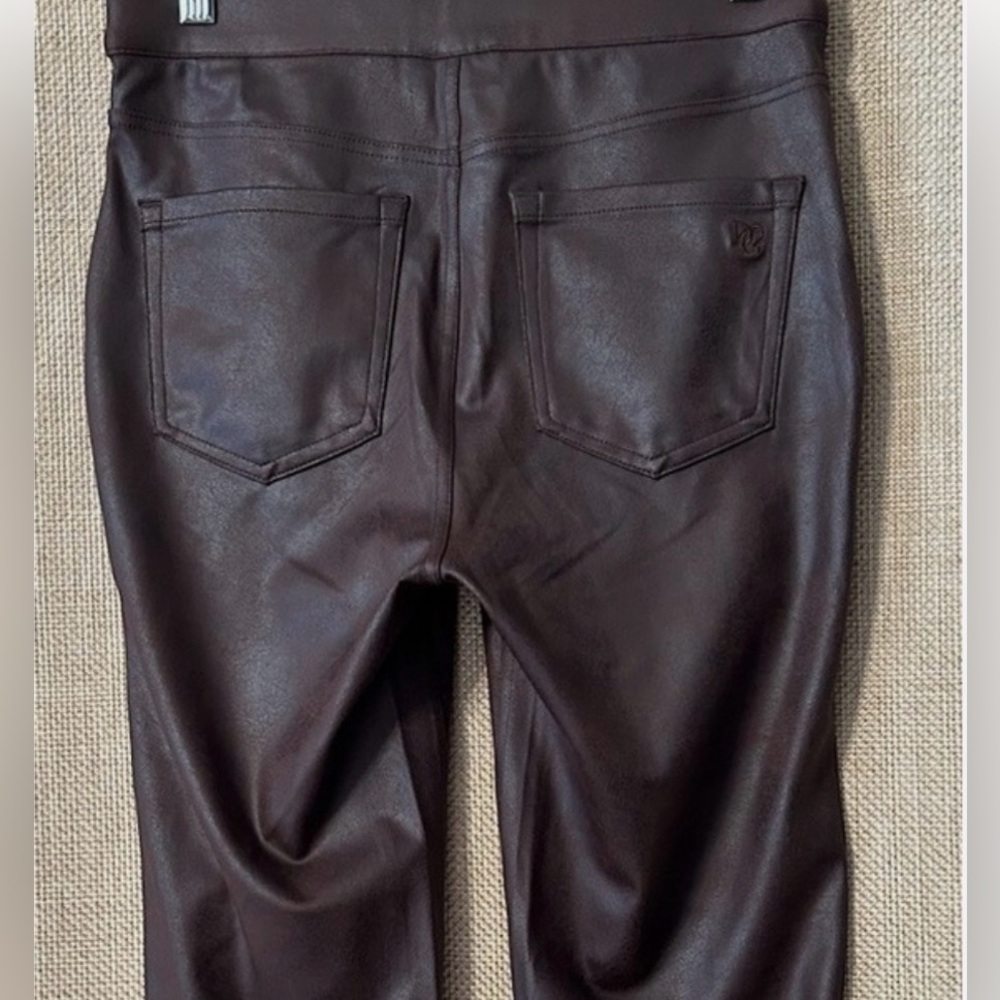 DG2 Brown Faux Leather Pants
